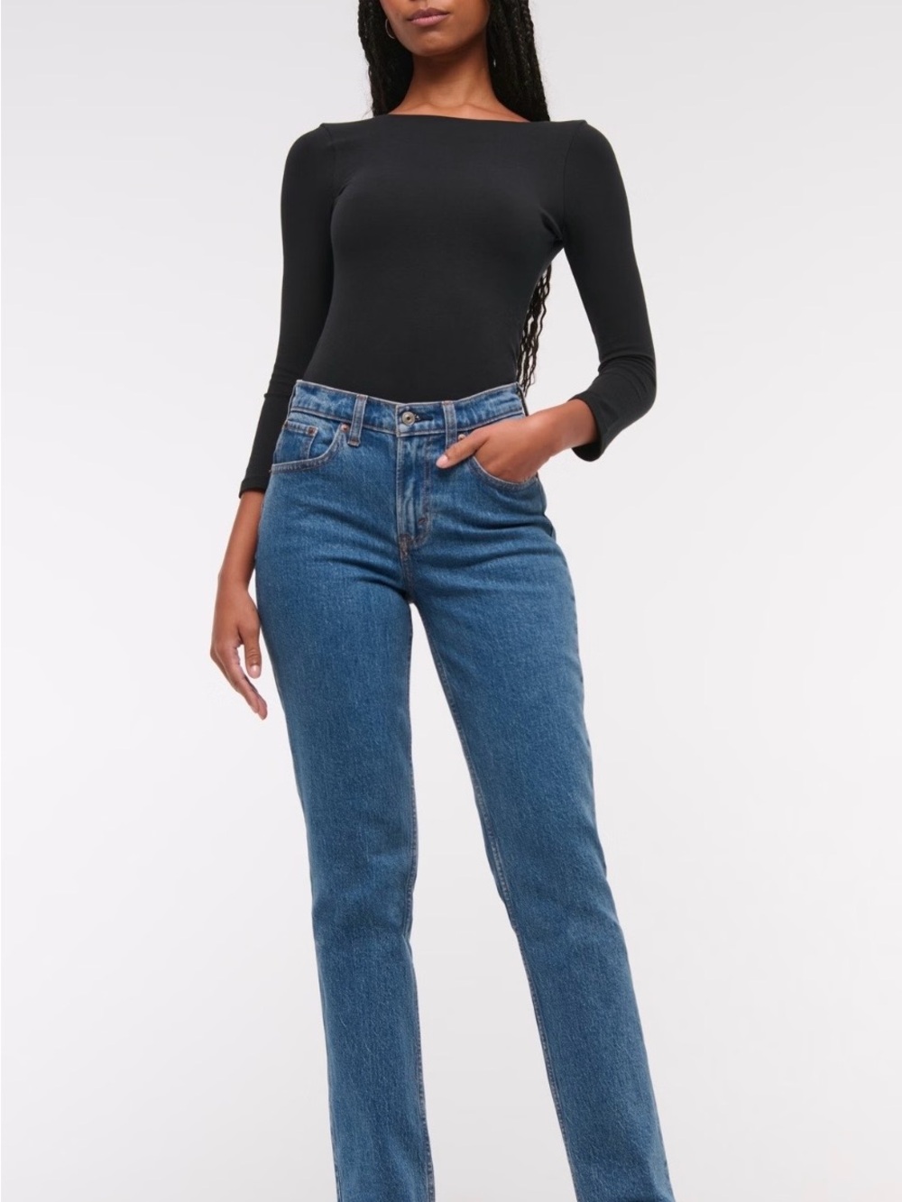 Abercrombie & Fitch Ultra High Rise 90’s Straight Leg Curve Love Jeans - 34/18S